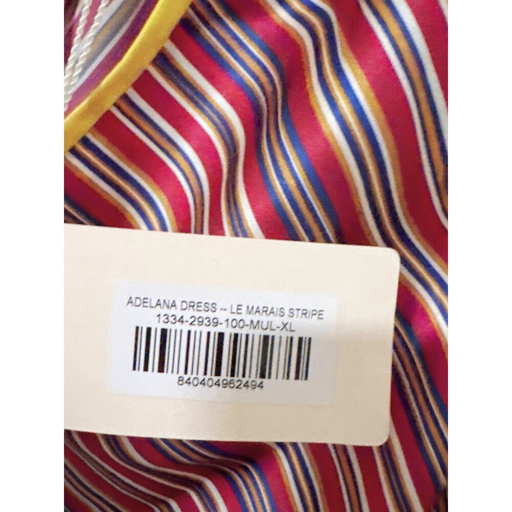 “rare” doen adelana silk dress le marais stripe XL - Picture 9 of 11